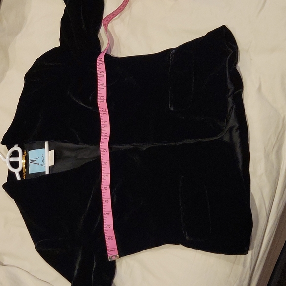 Marciano Black Velvet "real" Jacket Size 6 - Picture 10 of 12